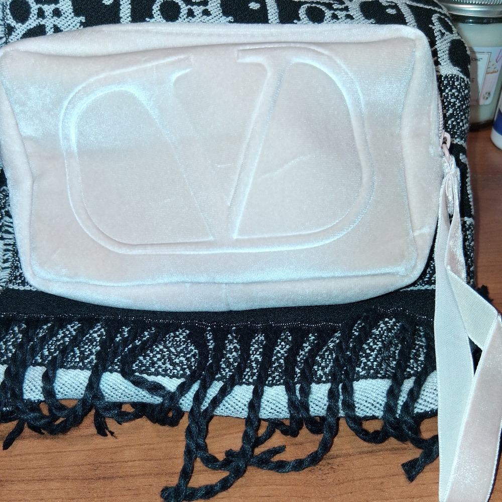 Valentino Blush Velvet Cosmetic Case